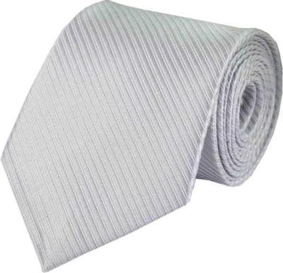 Fako Fashion® - Luxe Stropdas - 145cm - 8cm - Grijs Gestreept