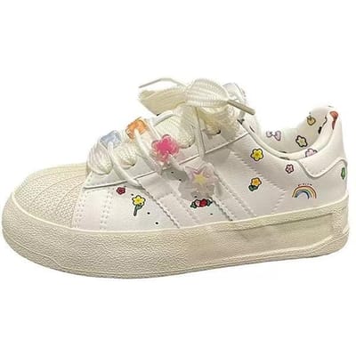 Schelpkop Schoenen Kinderen Lente en Herfst Nieuwe Kleine Witte Schoenen Ins Trend Veelzijdige Student Casual Board Schoenen 40 white