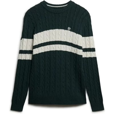 Superdry - Cotton Stripe Cable Trui - Heren - Sweaters