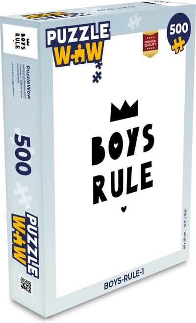 Puzzel Boys Rule - Quotes - Spreuken - Kinderen - Jongens - Legpuzzel - Puzzel 500 stukjes