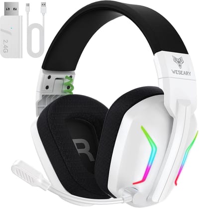 Draadloze gamingheadset met ruisonderdrukking, 50 mm drivers, Bluetooth 5.4 en 50 uur batterijduur