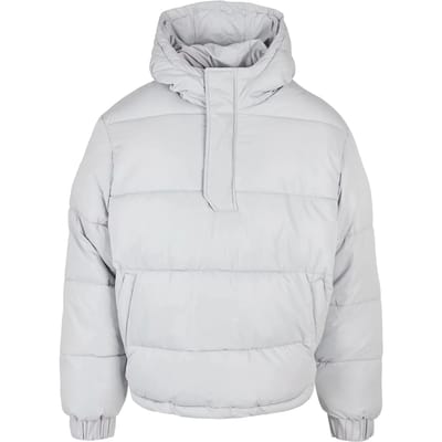Urban Classics - Hooded Cropped Pullover Jas - M - Grijs