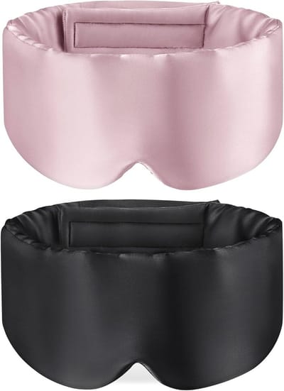 Zijden slaapmaskers voor optimale nachtrust - 100% natuurlijke zijde, 2 stuks