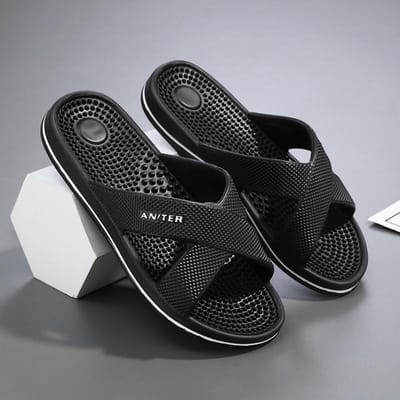 Maat 48 Massage Slippers Heren Zomer Binnen Huis Badkamer Bad Zool Acupunctuurpunten Voettherapie Antislip Sandalen Heren Slippers Schoenen 39-40 gray