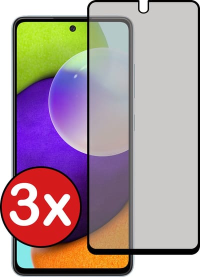 Screenprotector - 3 Stuks - Geschikt voor Samsung Galaxy A52 - Privacy Filter - Beschermglas - Gehard Glas - Tempered Glass - Screen Protector