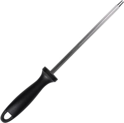 Snijstaal voor Messen 31,5 cm, Nat Slijpstang met Kunststof Handvat en Ophangoog, Slijpgereedschap voor Keukenmessen, Professionele Messen slijper en Keukenaccessoires