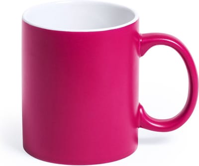 Koffiemok en Drinkbeker Allegra - roze/wit - 350 ml - Keramiek - Mokken