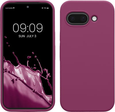 kwmobile telefoonhoesje geschikt voor Google Pixel 9a - Hoesje met siliconen coating - Smartphone case in magenta-lila
