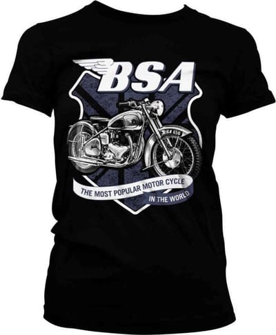 BSA Dames Tshirt -S- 650 Shield Zwart