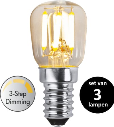 3 standen led lamp - E14 - 2.5W- set van 3
