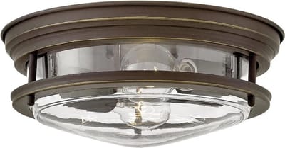 Hinkley LED Plafond Badkamerlamp Hadrian | 2X E27 Max 40W | IP44 | Dimbaar | Oil Rubbed Bronze
