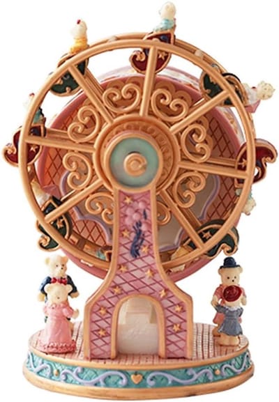 Muziekdoos Reuzenrad - Mechanische doos - Decoratie Huis - Roterend ontwerp - 10 x 10 x 12.5 cm - B