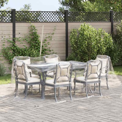 vidaXL - Doorzichtig - afdekzeil - met - ogen - 3x3 - m - PVC