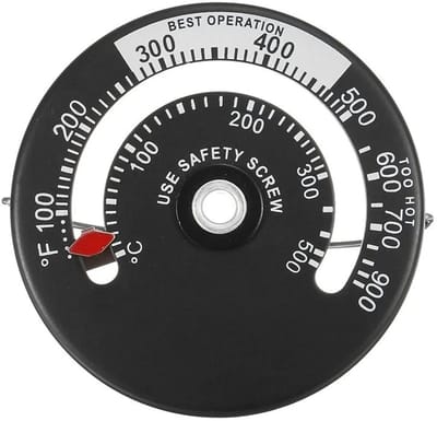 Haard Thermometer Wit Magnetisch - Houtkachel Temperatuurmeter 0-500°C - Rookkanaal Meter
