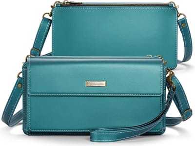 CaseMe Multifunctionele Mode Crossbody Smartphone Tas met Anti-RFID Kaarthouders _ Groen