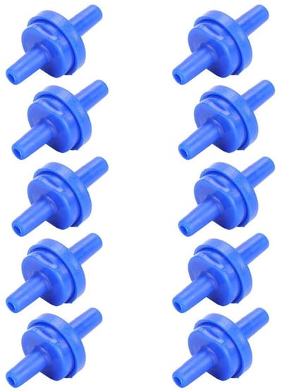 Dailygoods- Terugslagklep 4mm - 10 Stuks - Kunststof - Waterdicht - Duurzaam - Luchtpomp Accessoire - Terugslagventiel