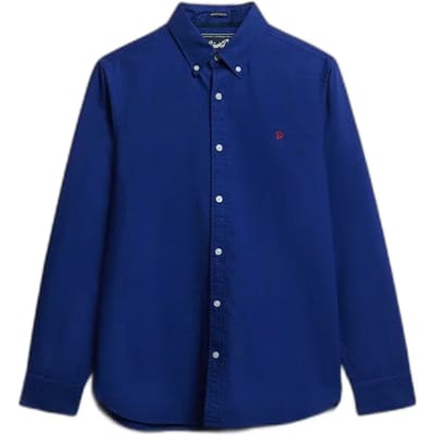 Superdry - Klassiek Oxford Overhemd met Lange Mouwen - Heren - Lange mouwen shirts