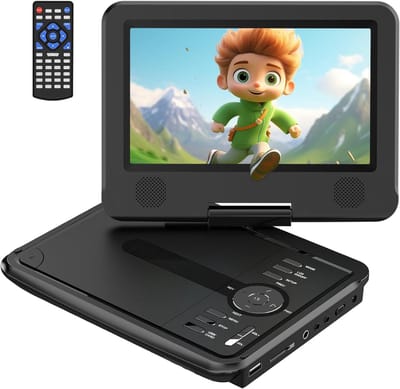 KAD® Draagbare DVD Speler - Dashcam - Mp3 Speler - Zwart - 21cm x 16cm x 4cm