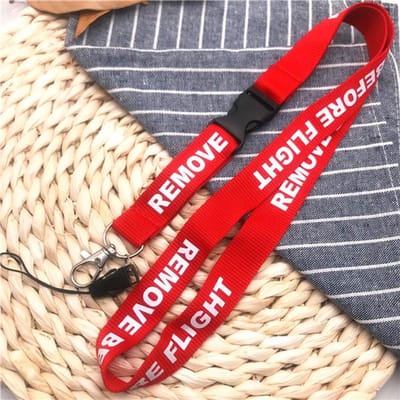 Verwijderen voor Vlucht Piloot Lanyards Riem Voor Sleutels Nekband Sportschool Sleutelhanger ID Kaarthouder Ophangtouw Sleutelhanger Lanyard voor Telefoon red