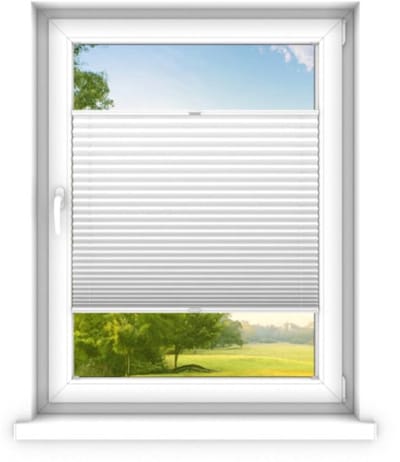time4blinds - Plisségordijn zonder boren op maat gemaakt - Vouwgordijn - Plisségordijn privacy en zonwering - Eenvoudige installatie - Kant-en-klaar plisségordijn - 30x60 cm - Wit