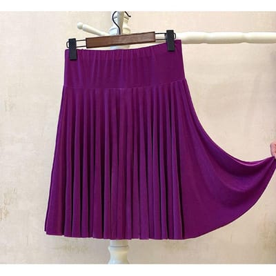 Dansrok Zomer IJszijde Hoge Taille Korte Rok Grote Zwaairok Anti-Glare Bloemig Elastische Taille Rok 6XL