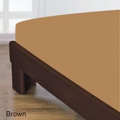 Homéé® Katoen Hoeslaken - 180x220 + 40cm - gladde 100% Katoen - Licht bruin