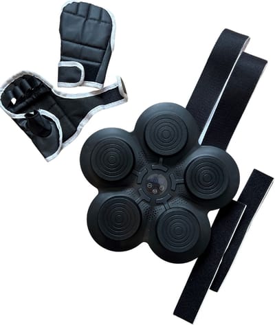 Boks Machine Vechtsport Reflex Trainer – 5 knoppen. Verbetert reactievermogen, snelheid en coördinatie. Instelbare moeilijkheidsniveaus, ideaal voor vechtsporttraining. Robuust ontwerp, compact, makkelijk op te bergen. Incl. stevige handschoenen