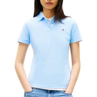 Tommy Hilfiger Tjw Slim Essential Polo Light Powdery Blue Taglia: S | Polo Outlet | Donna | Blu