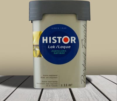 Histor Perfect Finish Alkyd Zijdeglans Lak Toegankelijk 6914 Wit - 750 ml- Lakverf - Dekkend - Binnen en buiten - -