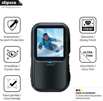 dipos – 4x Beschermfolie geschikt voor AIKER ActionCam 4K G4MJ4YP8 | Krasbestendige & heldere Screenprotector Ultra-Thin