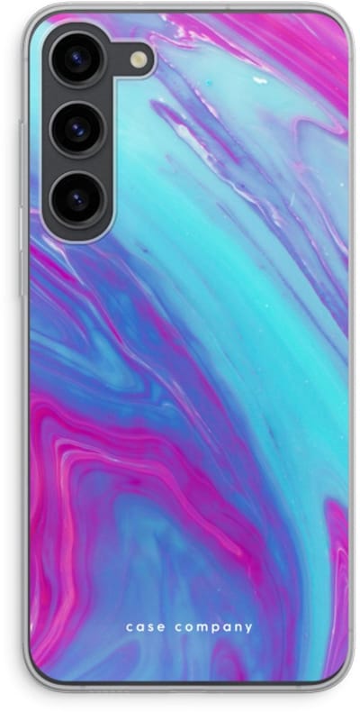 Case Company® - Hoesje geschikt voor Samsung Galaxy S23 Plus hoesje - Zweverige regenboog - Soft Cover Telefoonhoesje - Bescherming aan alle Kanten en Schermrand
