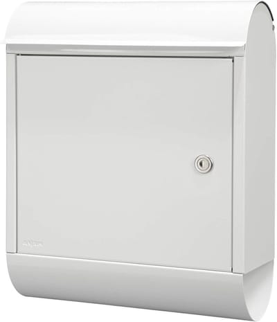 Brievenbus met krantenrol - Postbak met vak - Post veilig ontvangen - Geïntegreerde krantenbox - 430x340x150 mm - Wit