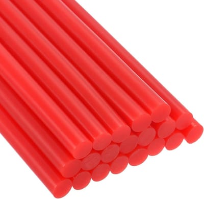Lijmsticks Set - Mini Lijmpatronen - Hobby & Reparatie - Sterke Viscositeit - 7mm x 100mm - Donkerrood