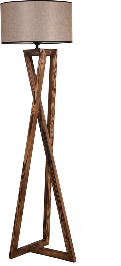 Asir Vloerlamp Bruin Lous - Afmetingen 45x45x166cm - Perfect voor sfeervolle verlichting
