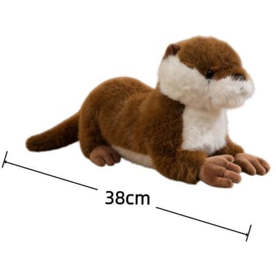 Gesimuleerde Otter Pluche Speelgoed 38cm Otter Knuffelpop Gesimuleerd Dier Speelgoed Hobby's Verzameling Huisdecoratie Speelgoed Kinderen Verjaardagscadeaus