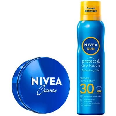 NIVEA Creme + Protect &amp; Dry Touch Sun Mist SPF30 400 ml + 200 ml