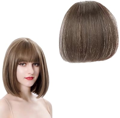 Dailygoods- Ponyclip Natuurlijk Uiterlijk - Haarstukje Dames - Franse Pony - Toupet - Wasbaar - Perfecte Pasvorm - Haarstuk