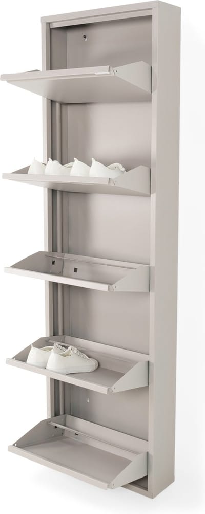 Spinder Design schoenenkast Billy 5 - Silky Taupe - 10 paar schoenen - Staal