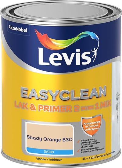 Levis - Easyclean Lak & Primer 2-In-1 Mix - Shady Orange B30 - Mengverf - 1 L