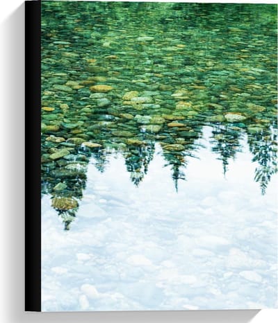 Canvas  - Weerspiegeling van Bomen in Water - 30x40cm Foto op Canvas Schilderij (Wanddecoratie op Canvas)