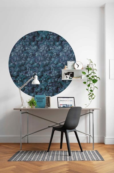 Fotobehang - Azul 125x125cm - Rond - Vliesbehang - Zelfklevend