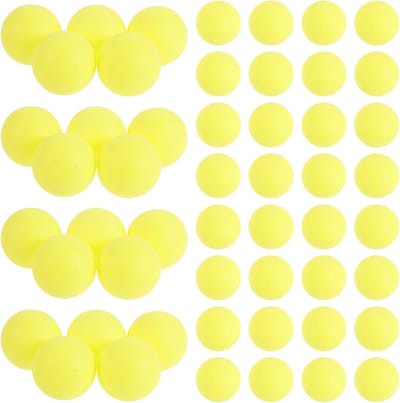 Tafeltennisballen 50 Stuks - Oefen Pingpong Ballen - Training en Feest - Matte Grip Textuur - 40 mm Diameter - Lichtgeel
