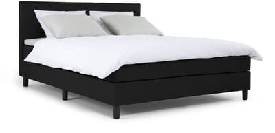 Maxi Owen Boxspring 120x200 cm - Gestoffeerde Boxspring met Matras - Bed - Zwart - Tweepersoonsbed