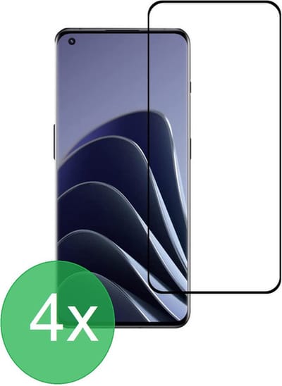 Full Screenprotector 4x Geschikt voor OnePlus 10 Pro - screen protector - volledige glas - bescherming - beschermglas - ZT Accessoires