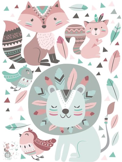 Muurstickers - Leeuw, stamhoofd - Zelfklevende stickers - 150x110cm
