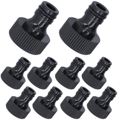 Dailygoods - Kosteneffectieve plastic afsluitbare slangconnector - 10 stuks 15 mm schroefdraadadapter - Handige tuinbewatering - Ideaal voor buitenact...
