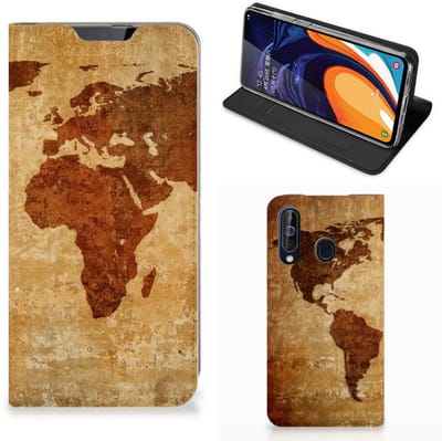 Samsung Galaxy A60 Book Cover Wereldkaart