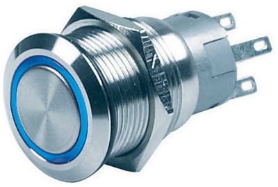 CZone PUSH BUTTON ON/OFF LATCHING 3.3V BLU LED