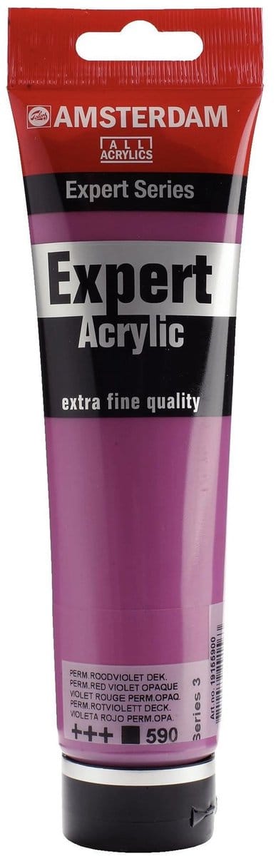 Acrylverf - 590 Permanentroodviolet - Dekkend - Amsterdam Expert - 150 ml