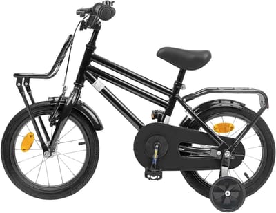 Kinderfiets - Loopfiets - Buiten spelen - Stevig stalen frame - 14 inch - Zwart